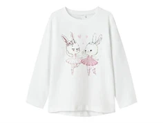 Name It bright white dancing bunny top